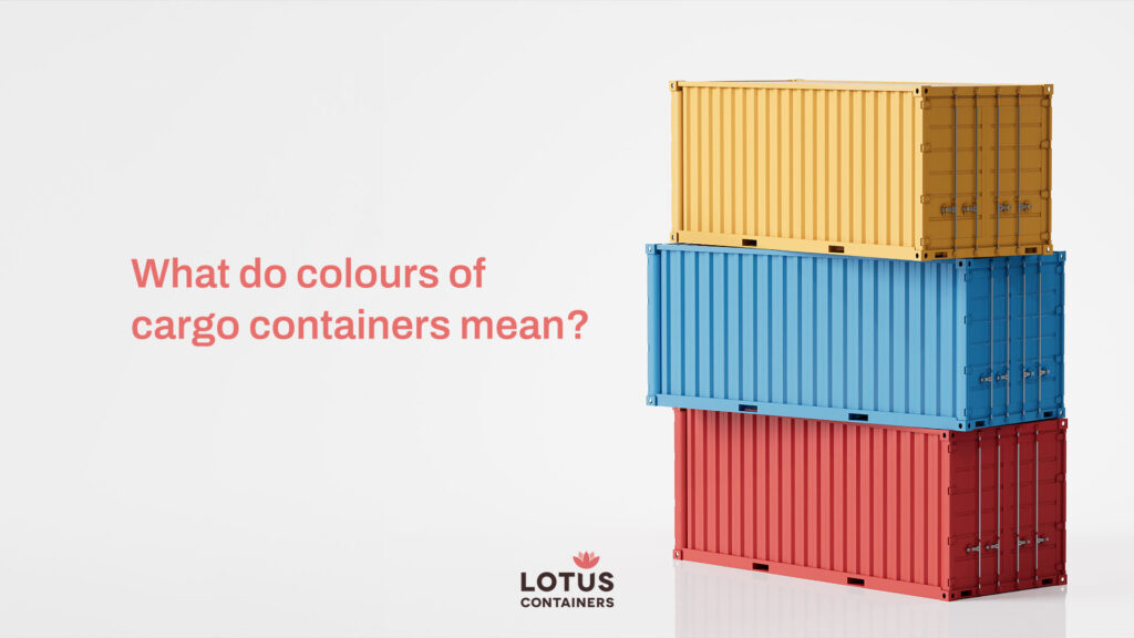 Colours of cargo containers