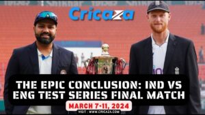 The Epic Conclusion: IND vs ENG Test Series Final Match 2024