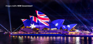 sydney opera house in australia day celebrations
