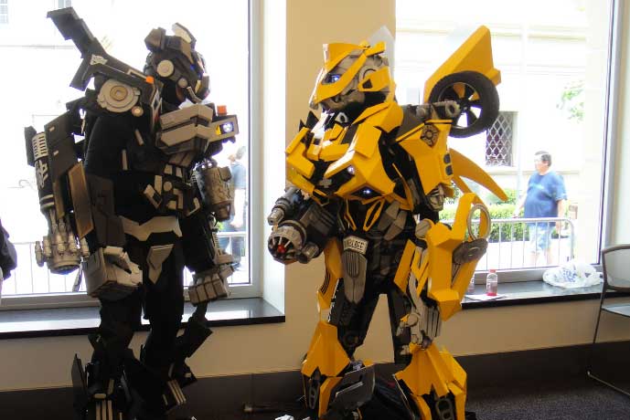 cosplay characters performance as transformers