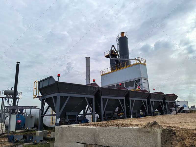 160tph stationary asphalt mixing plant in Kazakhstan