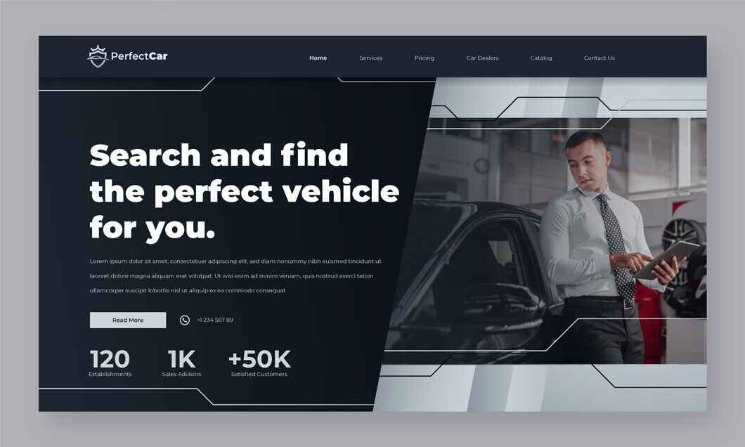 Website design for the automotive industry