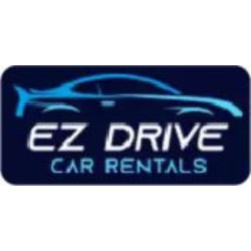 This is a logo of EZDrive Rentals. Contactless Car Hire Service for Fast, Convenient Rentals.