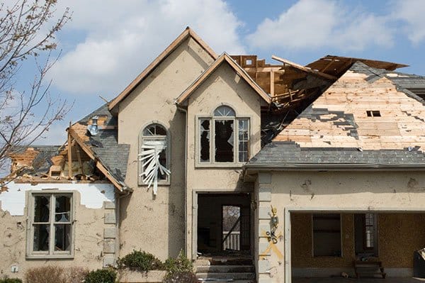 Residential property undergoing storm restoration services in Connecticut