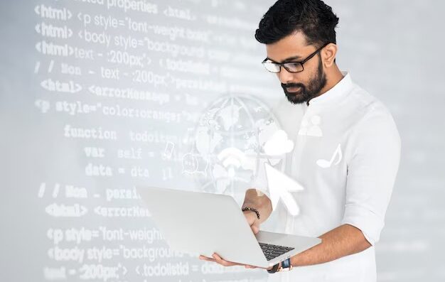 indian software engineer working his laptop 53876 95098