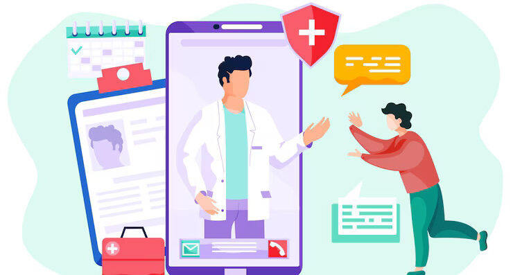 mobile medicine modern technologies health medical consultation checkup result screen online medical consultation with doctor medical application healthcare technology concept 273625 5512