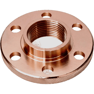 Copper threaded flange