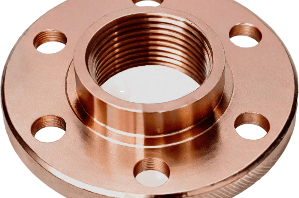 Copper threaded flange