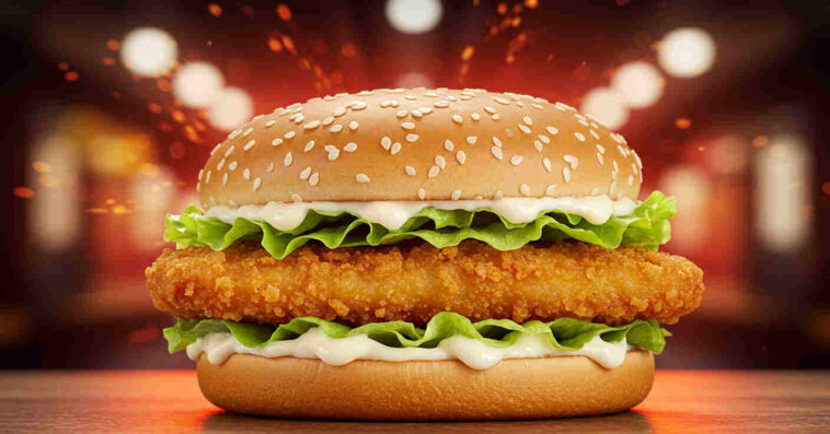 Crunch chicken burger