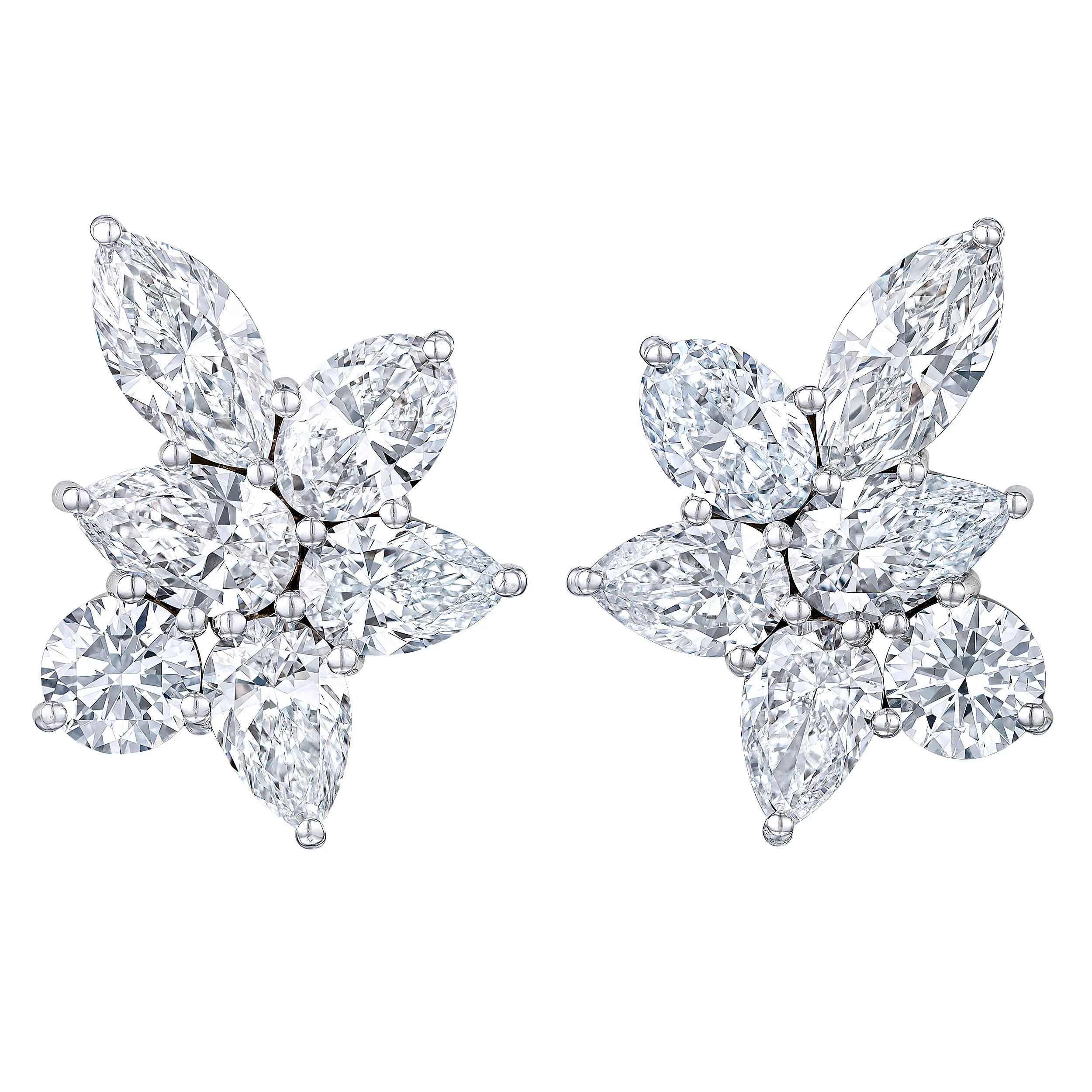 Diamond Cluster Earrings | Simonardem.com 1 DiamondEarrings darkened