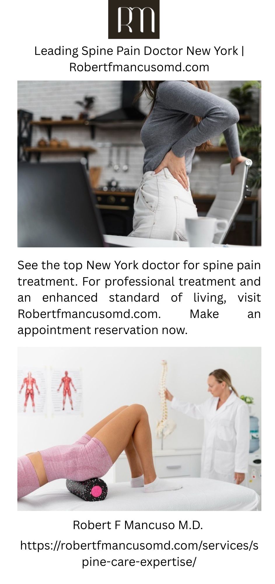 Leading Spine Pain Doctor New York | Robertfmancusomd.com 1 Leading Spine Pain Doctor New York Robertfmancusomd.com