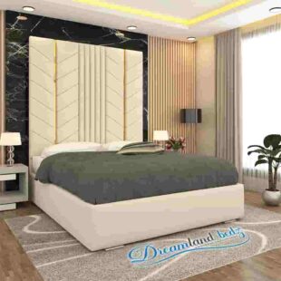 Luxurious Golden Pyramid Bed with Optional Ottoman Storage 1