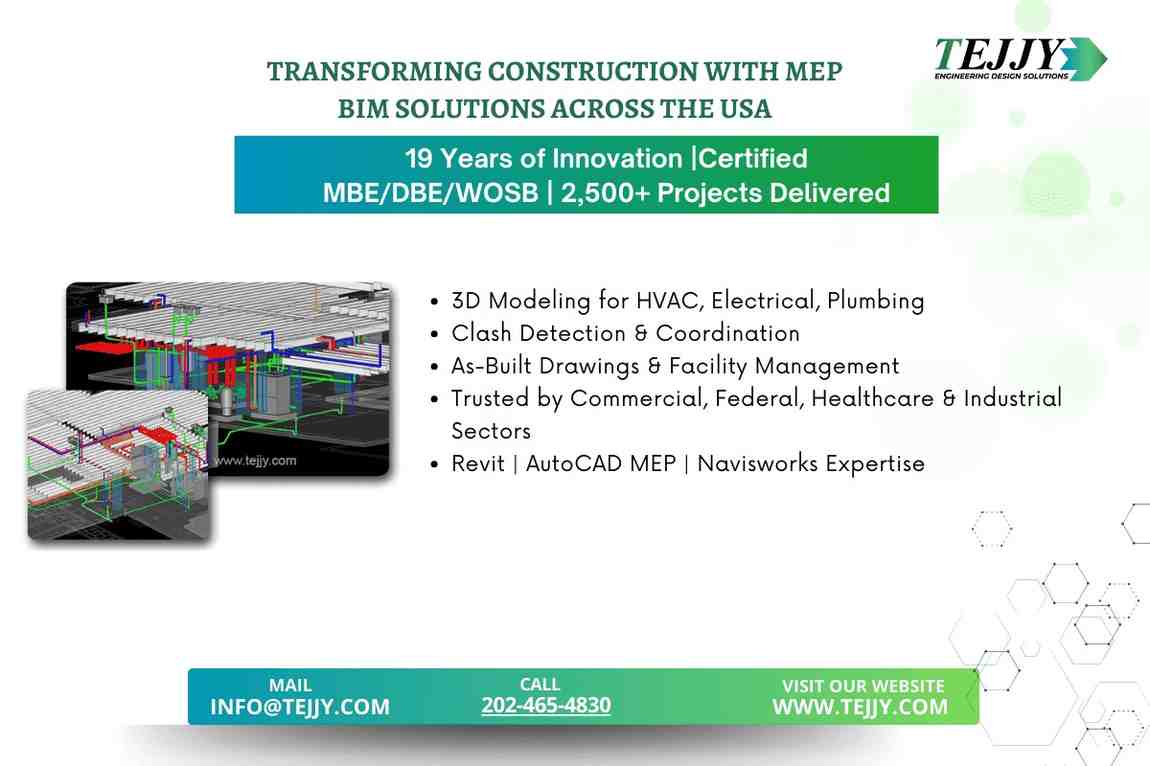 Tejjy Inc. Boosts Construction with MEP BIM Across USA