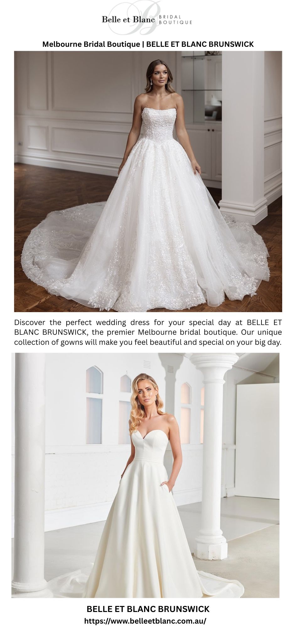 Melbourne Bridal Boutique | BELLE ET BLANC BRUNSWICK 1 Melbourne Bridal Boutique BELLE ET BLANC BRUNSWICK