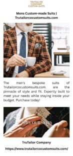 Mens Custom made Suits Trutailorcocustomsuits.com