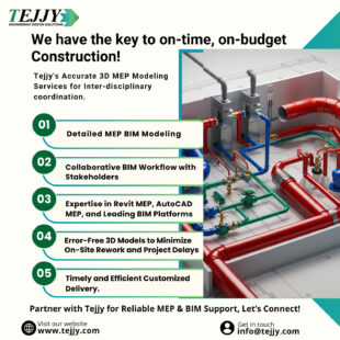 Reliable 3D MEP BIM Modeling Services for On Time On Budget Constructionby Tejjy Inc