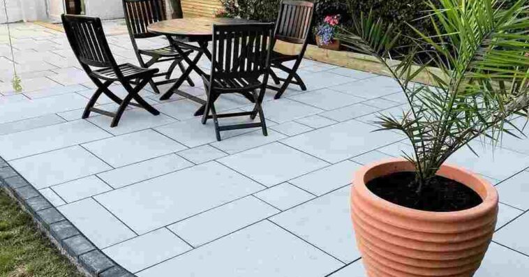 Smooth Sawn Grey Mix Patio Indian sandstone 2