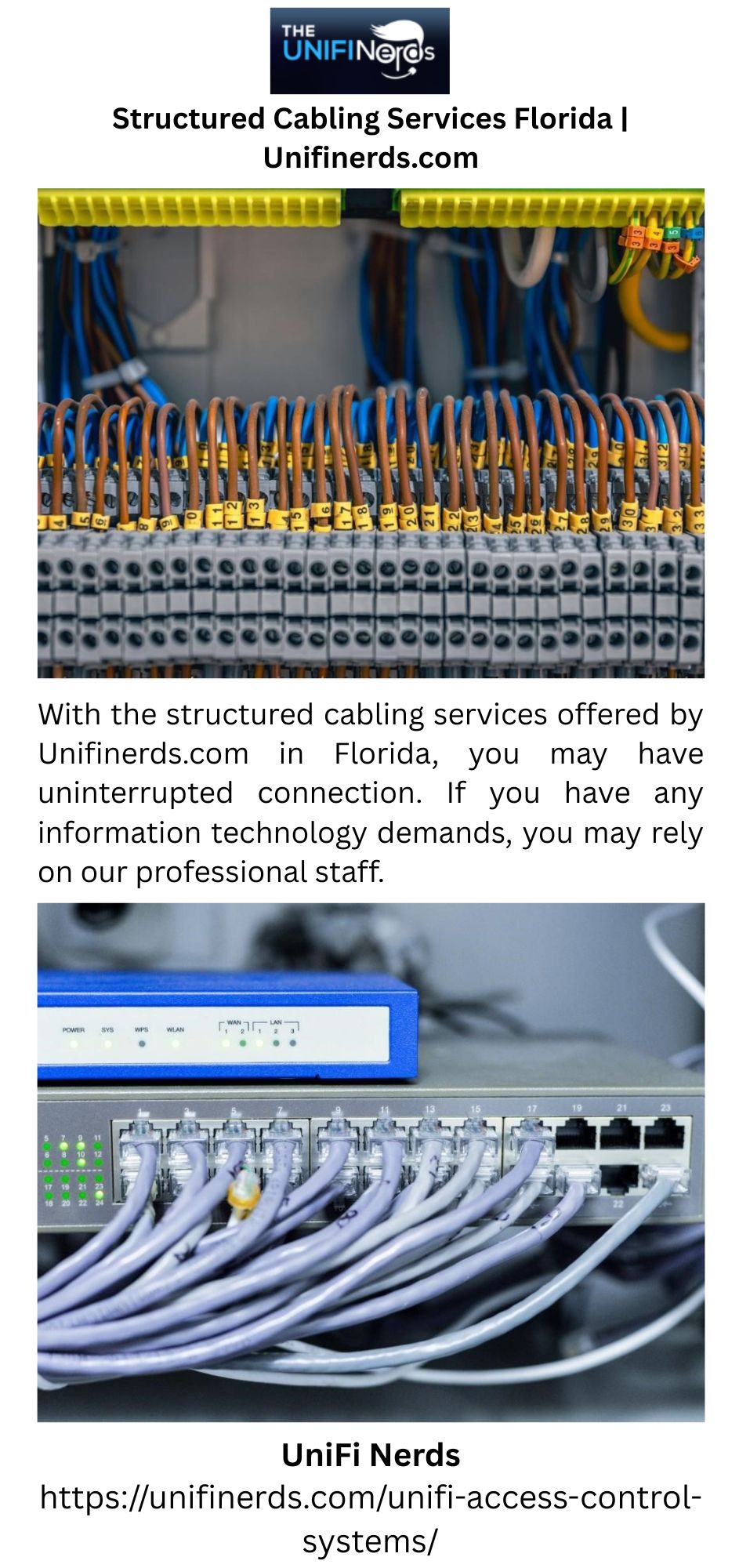 Structured Cabling Services Florida | Unifinerds.com 1 Structured Cabling Services Florida Unifinerds.com