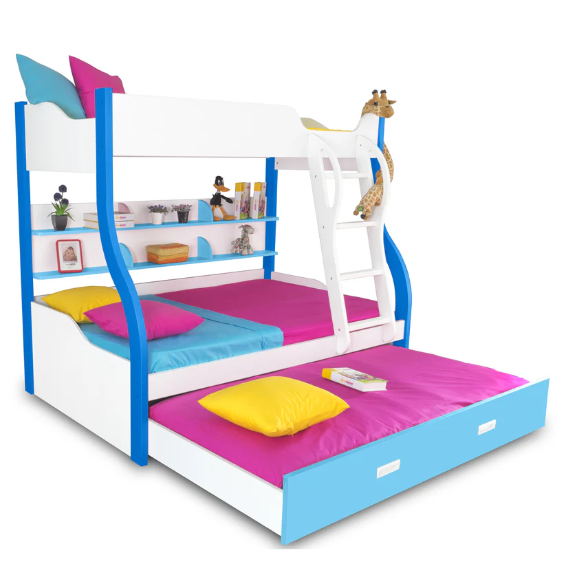 Columbia Bunk with Trundle Bed - Space-Saving Kids Bed | Alex Daisy 1 W825A2 B1B2 F1AL3 B2 b 1