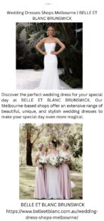 Wedding Dresses Shops Melbourne BELLE ET BLANC BRUNSWICK