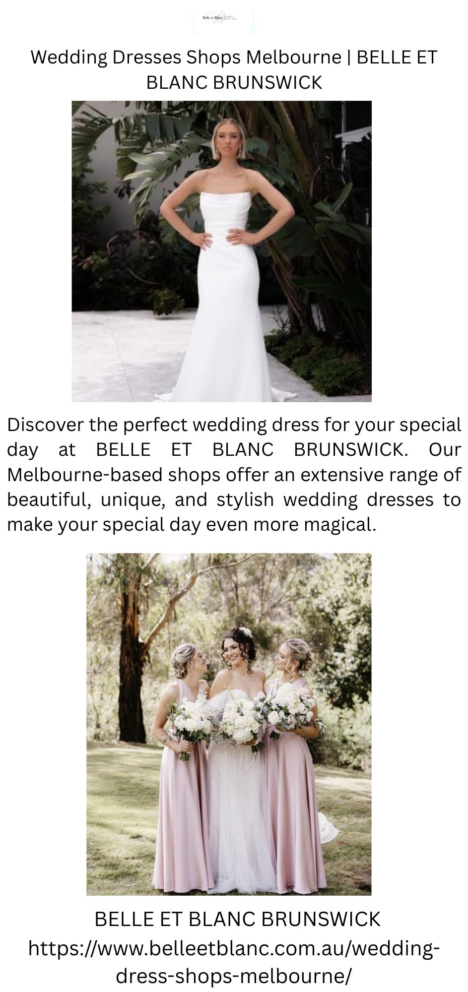 Wedding Dresses Shops Melbourne | BELLE ET BLANC BRUNSWICK 1 Wedding Dresses Shops Melbourne BELLE ET BLANC BRUNSWICK