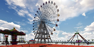 Ferris Wheel and Landmark: A Dynamic Urban Symbiosis