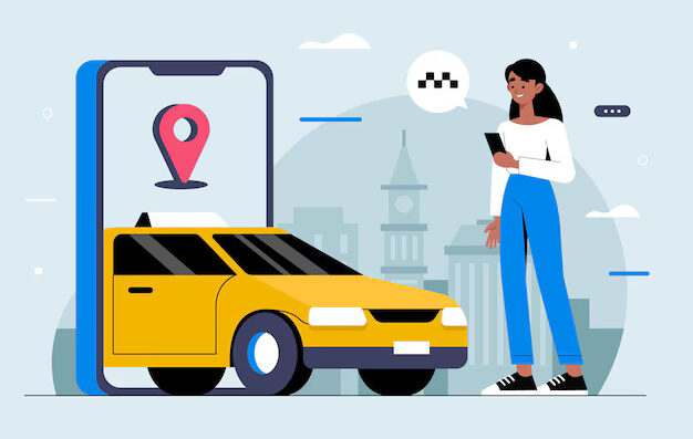 taxi app concept illustration 52683 36027