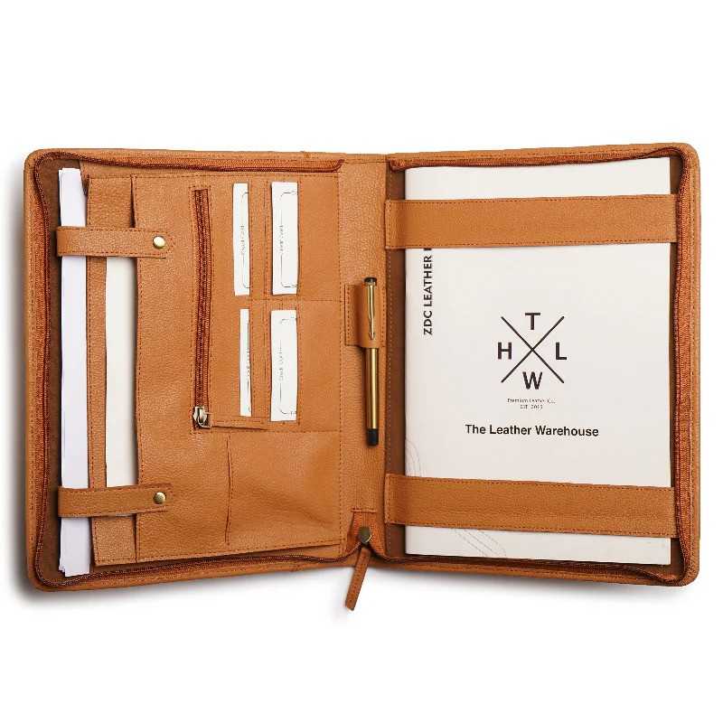 Genuine Leather Executive File Folder Stock Available