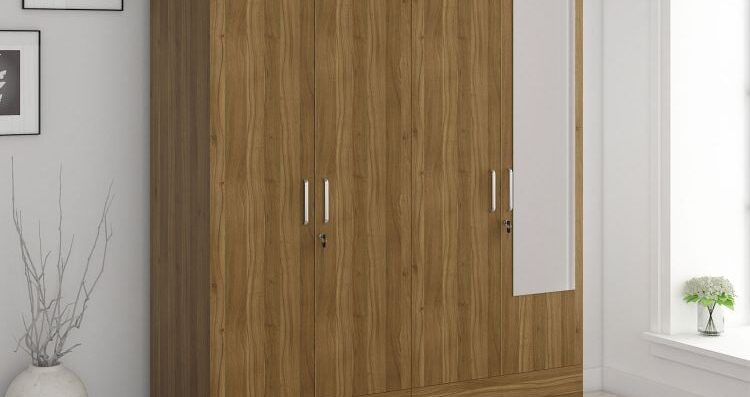 Kosmo Linden 4 Door Wardrobe with Mirror