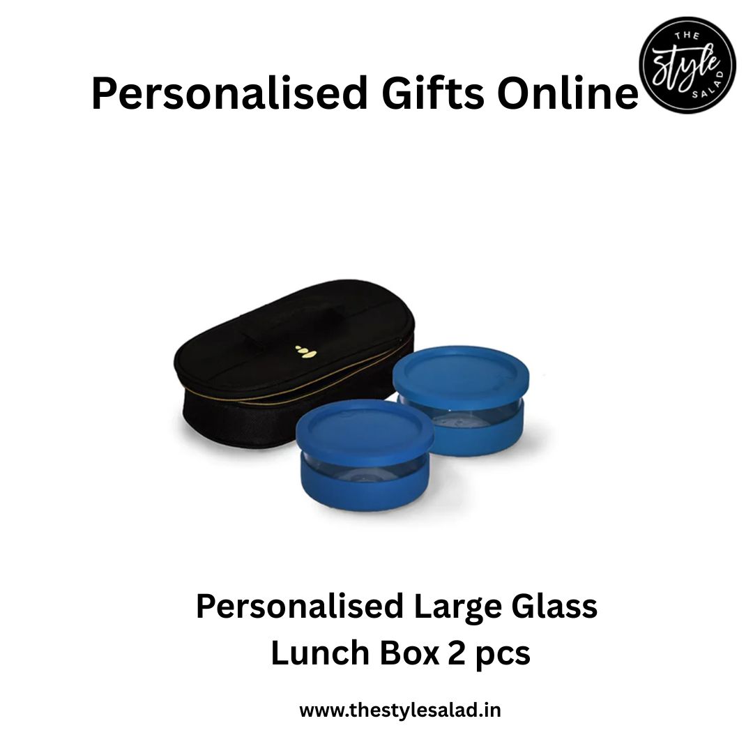 Personalised Large Glass Lunch Box 2 pcs
