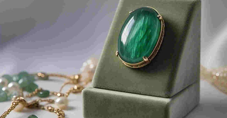 green kyanite jewelry with jewelry display stand 1 1 1