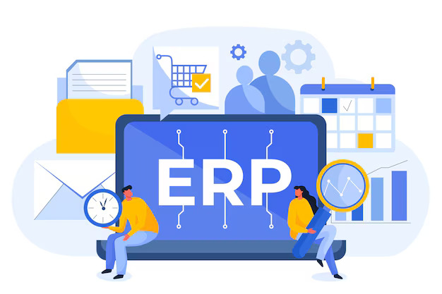 Invoidea provides well Trained ERP SOftware Developments in india 1 hand drawn flat design erp illustration 23 2149379505