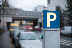 parking midtown parking machine evening scenery cars 1