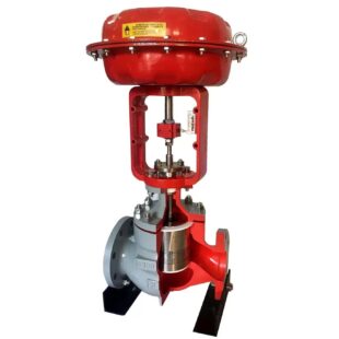 pneumatic labyrinth cage guided control valve balanced trim 6r54PF 1366x1366 1