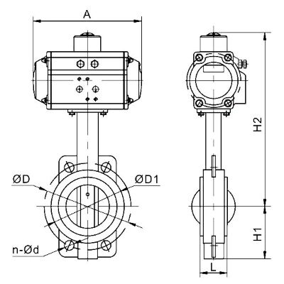 Pneumatic Wafer Butterfly Valves