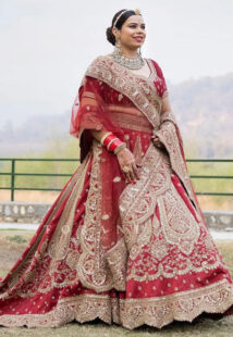 red lehenga 1