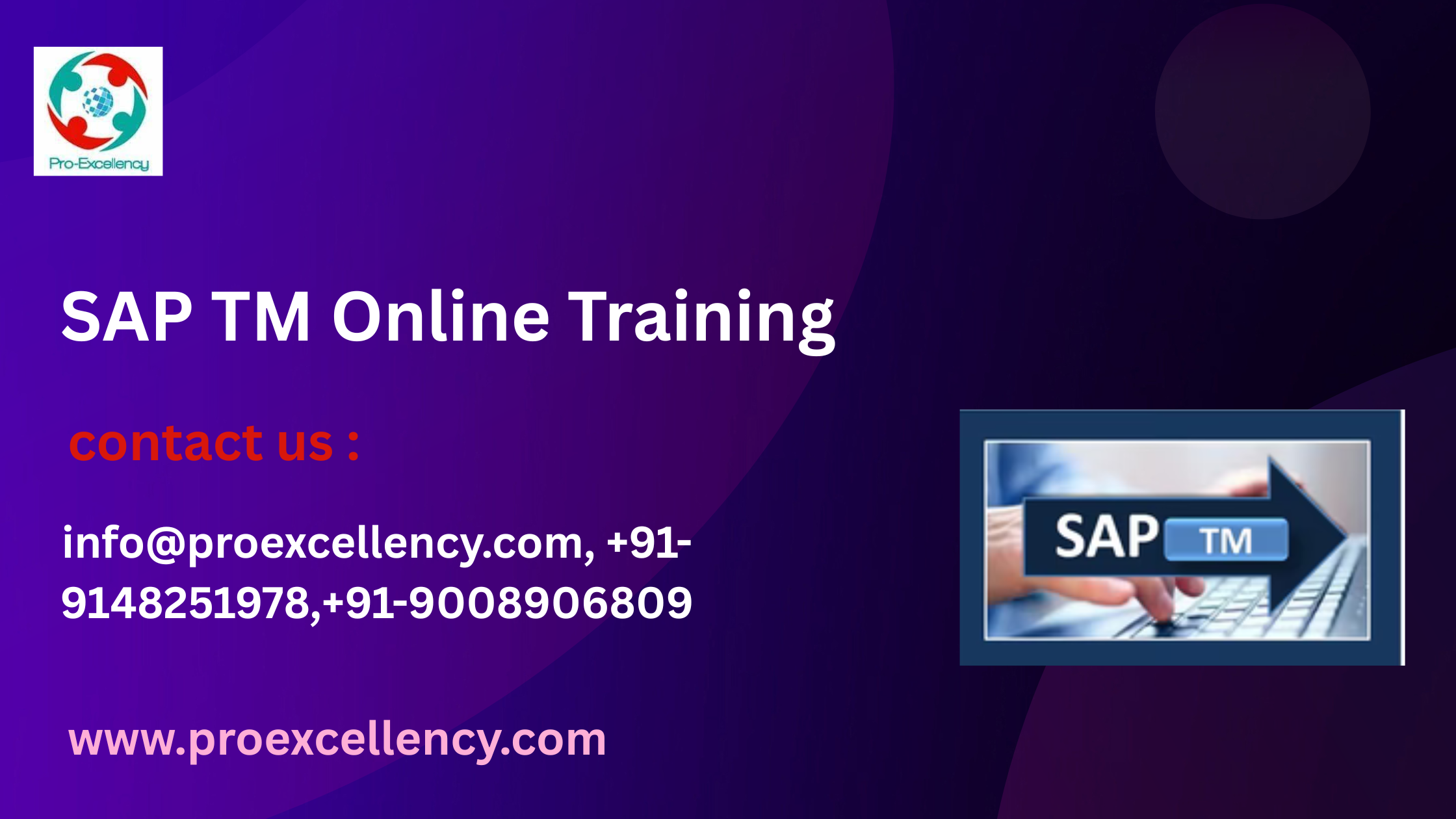 Best Institute for SAP TM Certification – Proexcellency Solutions, Top of Bangalore 2025 1 sap tm online training banner 2