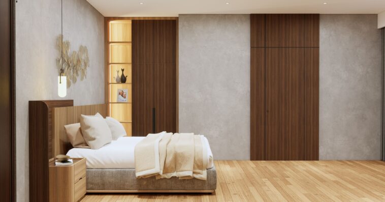 wood color bedroom design 1