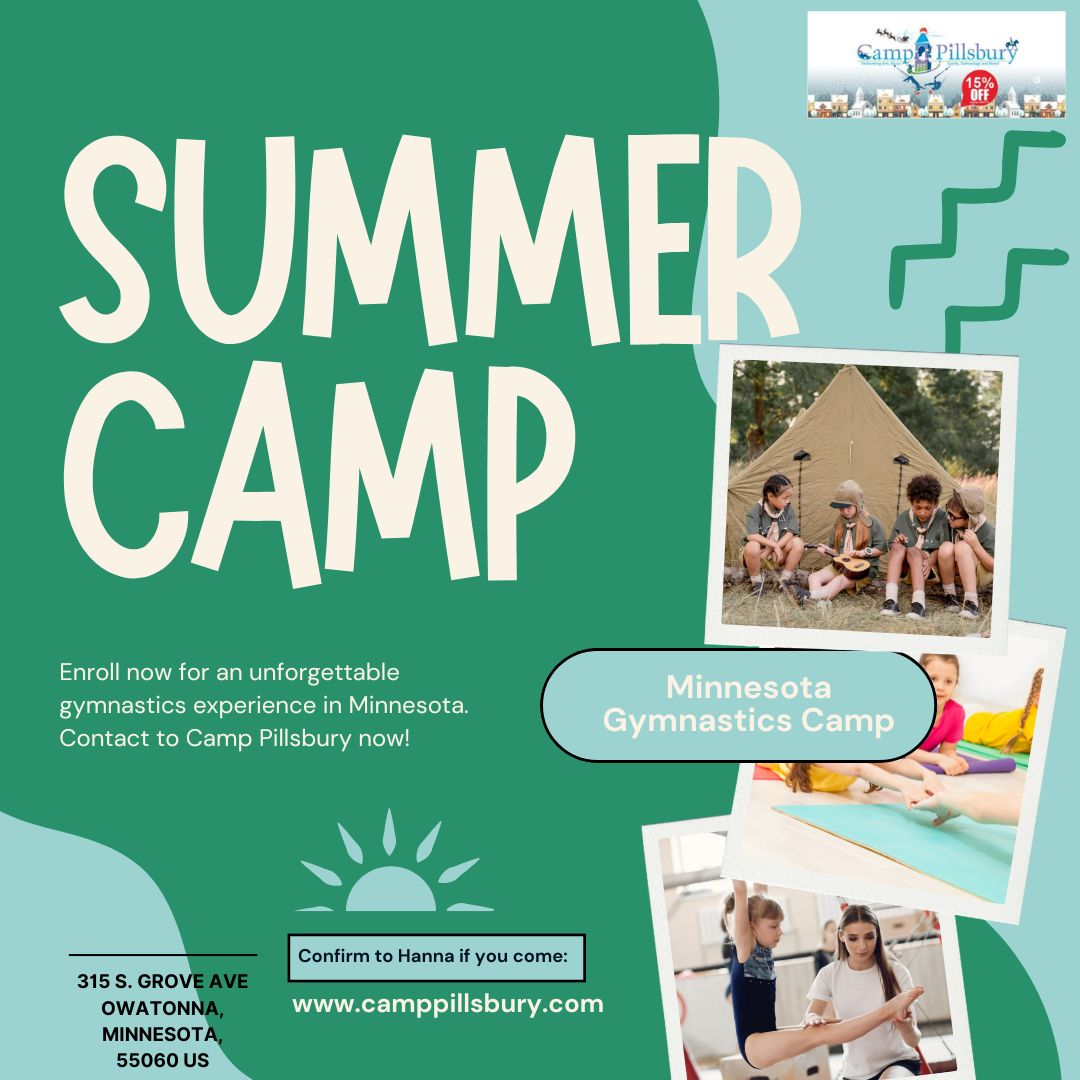Top Minnesota Gymnastics Camp for All Ages 1 www.camppillsbury.com