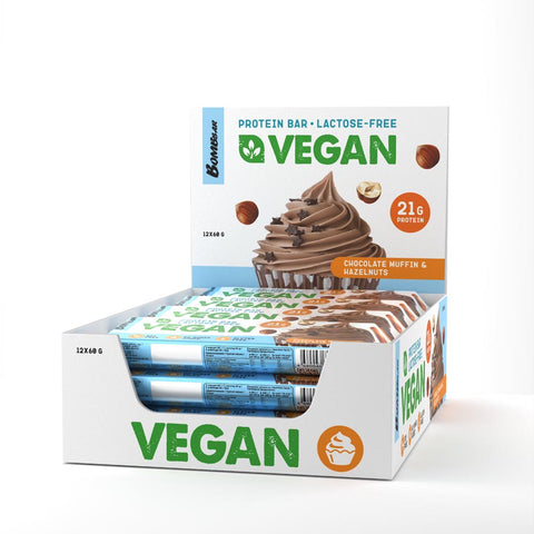 Dubai Protein Shop 1 BOMBBARVeganProteinBarChocolateMuffinWithHazelnuts