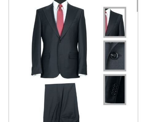Black Single Breasted Suit for Sale