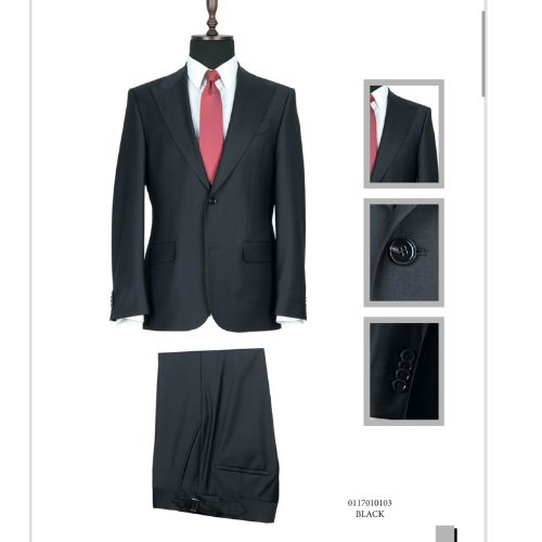 Black Single Breasted Suit for Sale
