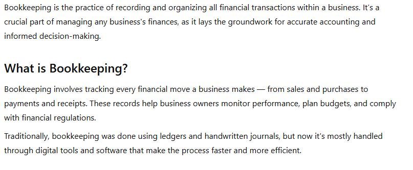 How Good Bookkeeping Helps Small Businesses Thrive