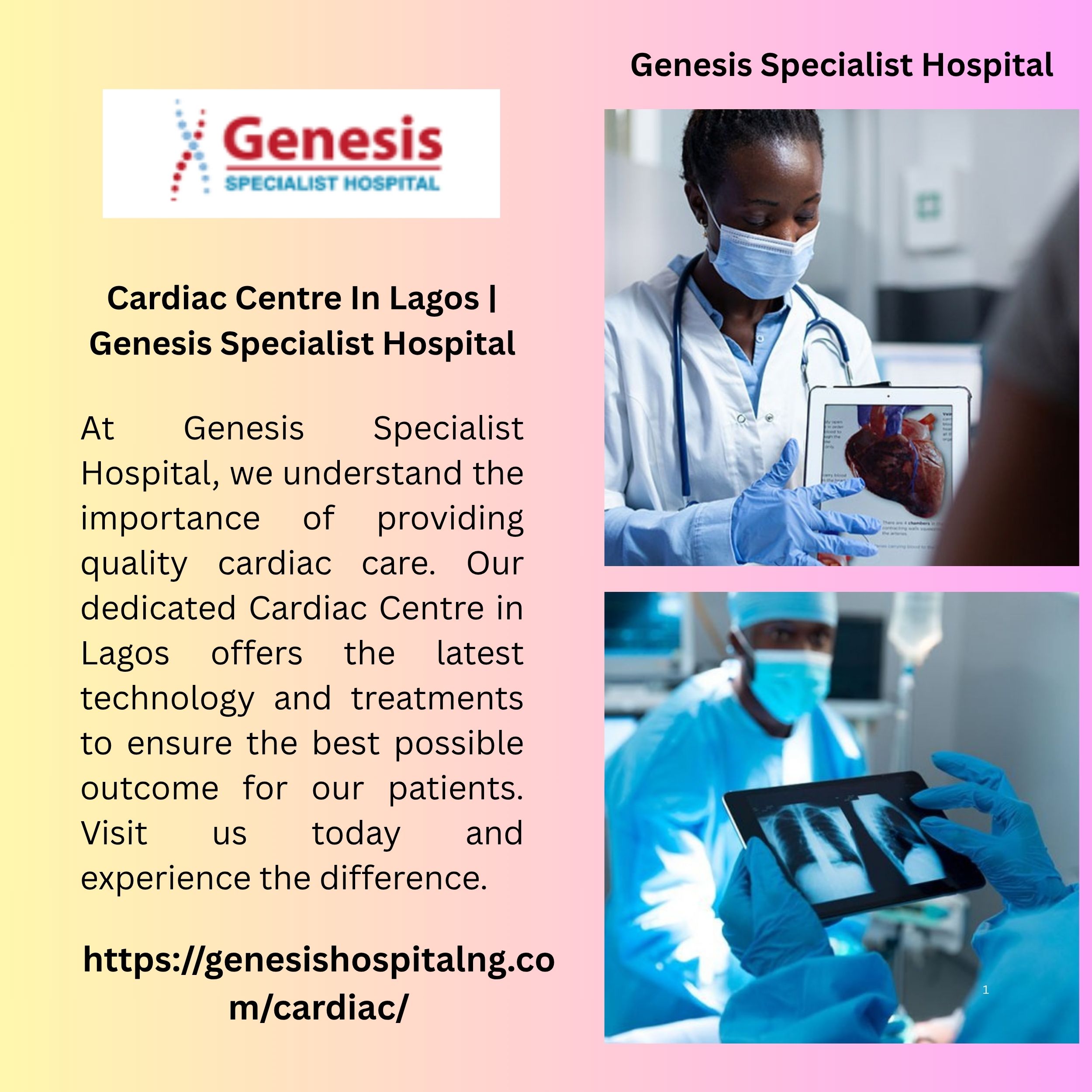 Cardiac Centre In Lagos | Genesis Specialist Hospital 1 Cardiac Centre In Lagos Genesis Specialist Hospital