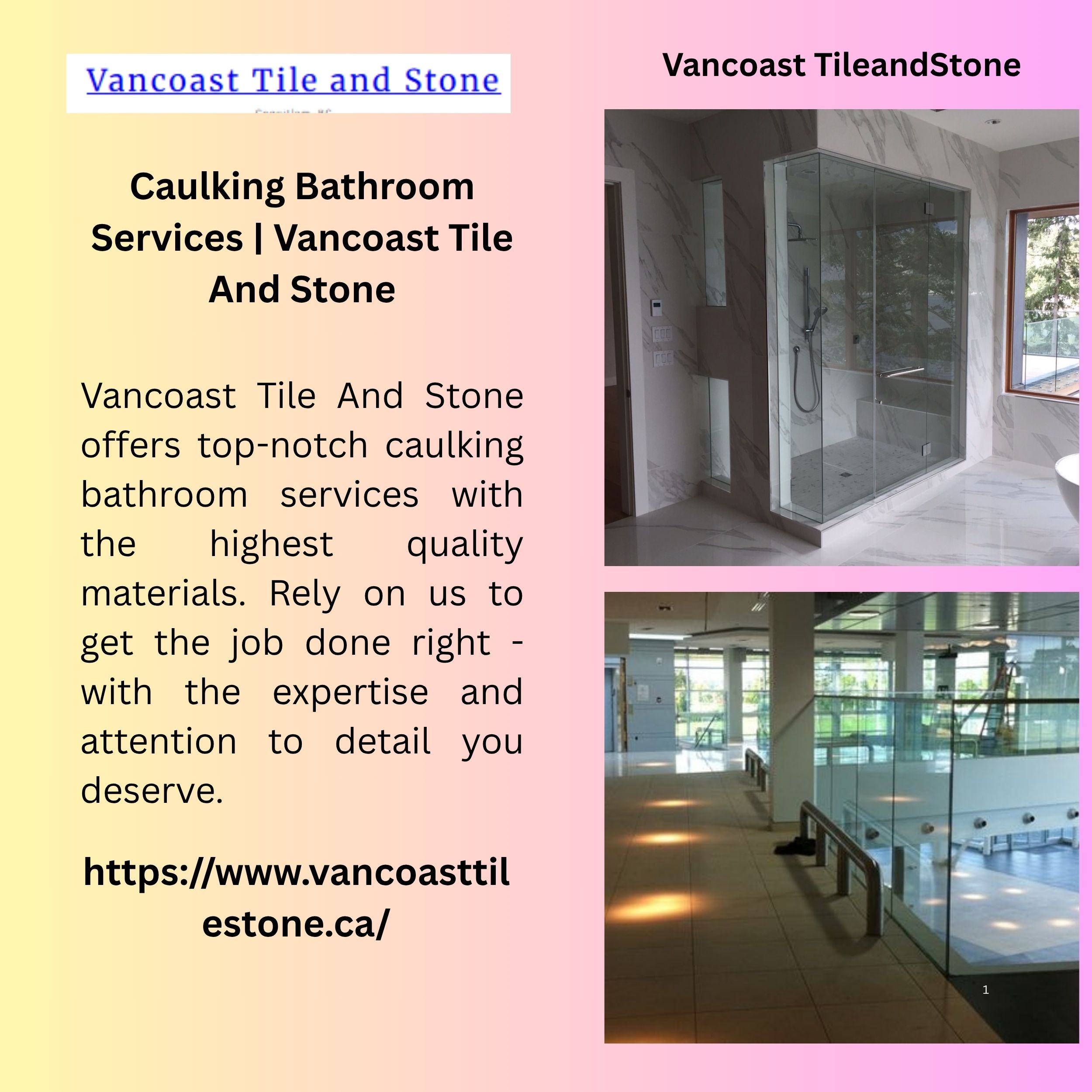 Caulking Bathroom Services | Vancoast Tile And Stone 1 Caulking Bathroom Services Vancoast Tile And Stone
