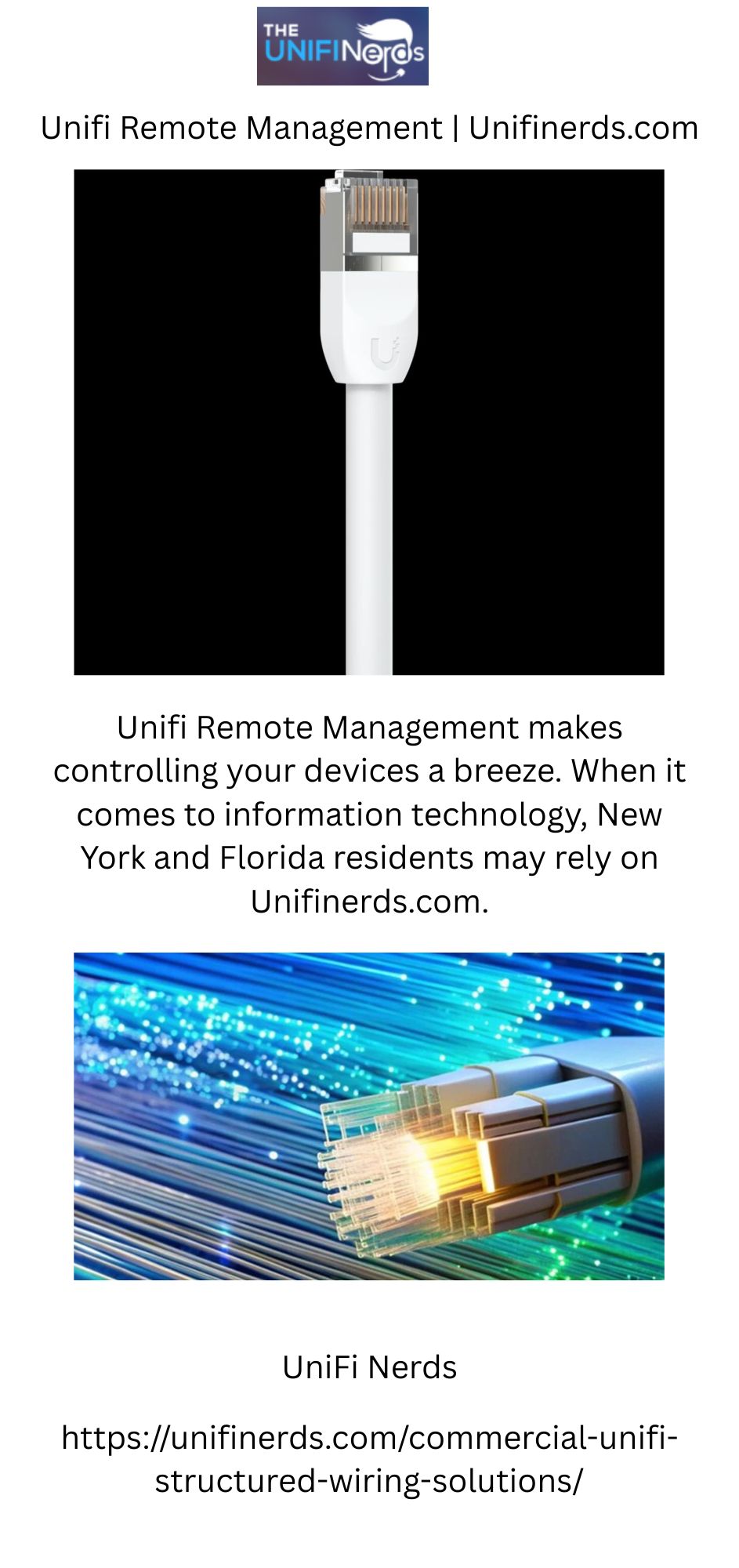Unifi Remote Management | Unifinerds.com 1 Commercial Cabling Solutions Florida