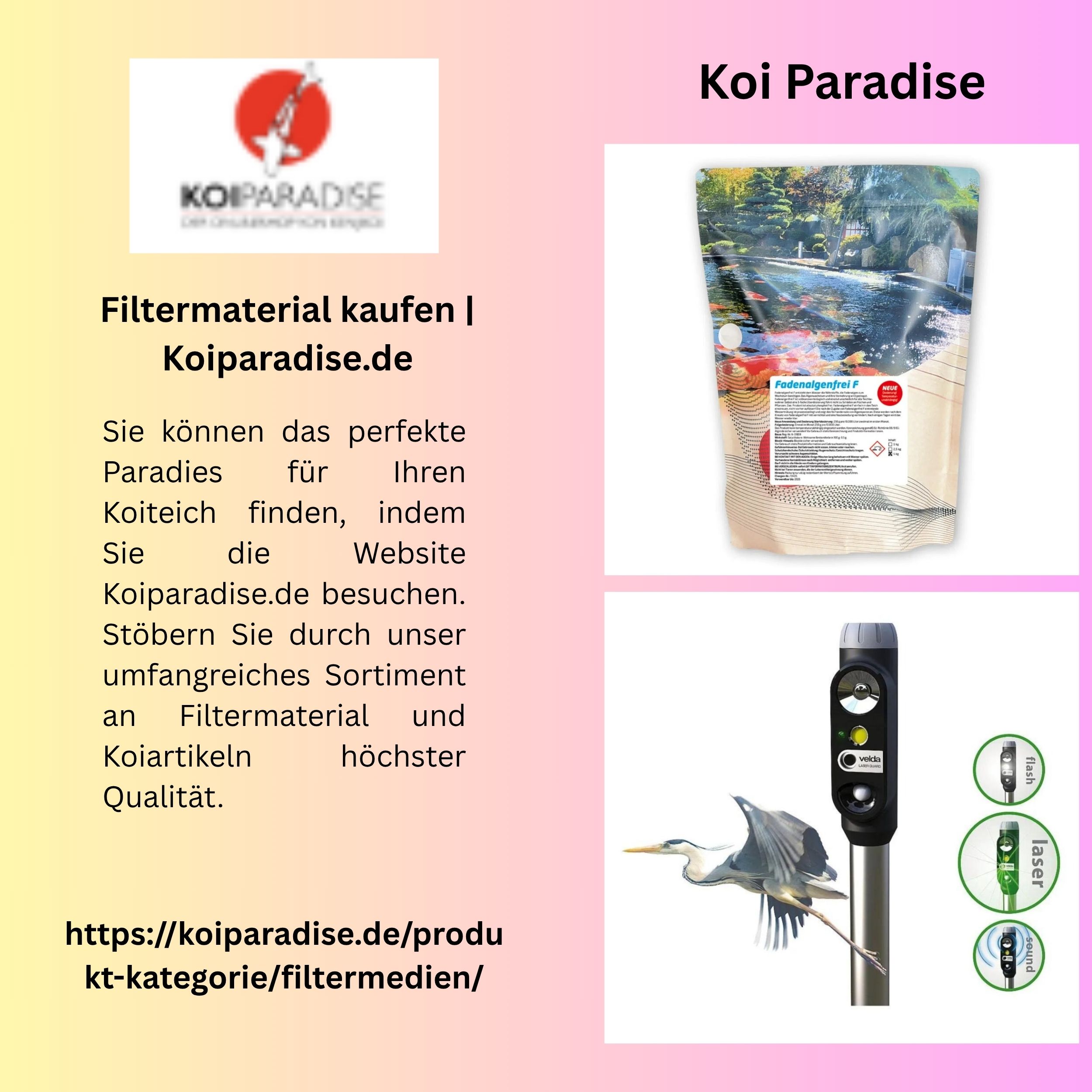 Filtermaterial kaufen Koiparadise.de