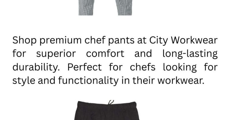 High Quality Chef Pants for Comfort and Durability City Workwear