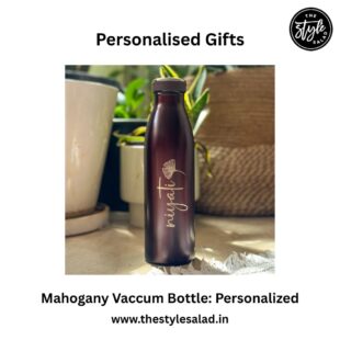 Mahogany Vaccum Bottle Personalized