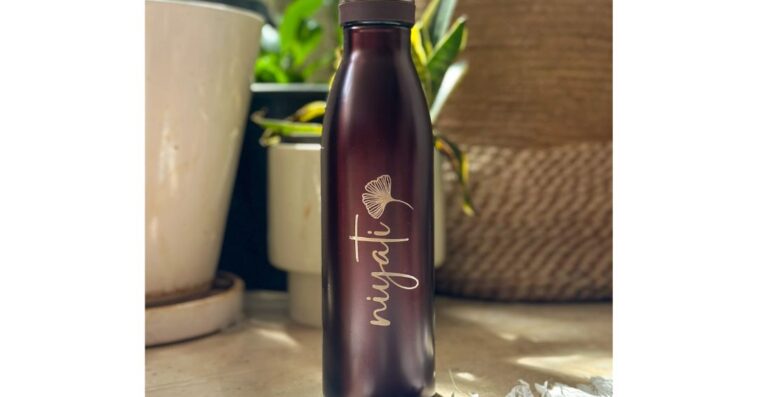 Mahogany Vaccum Bottle Personalized